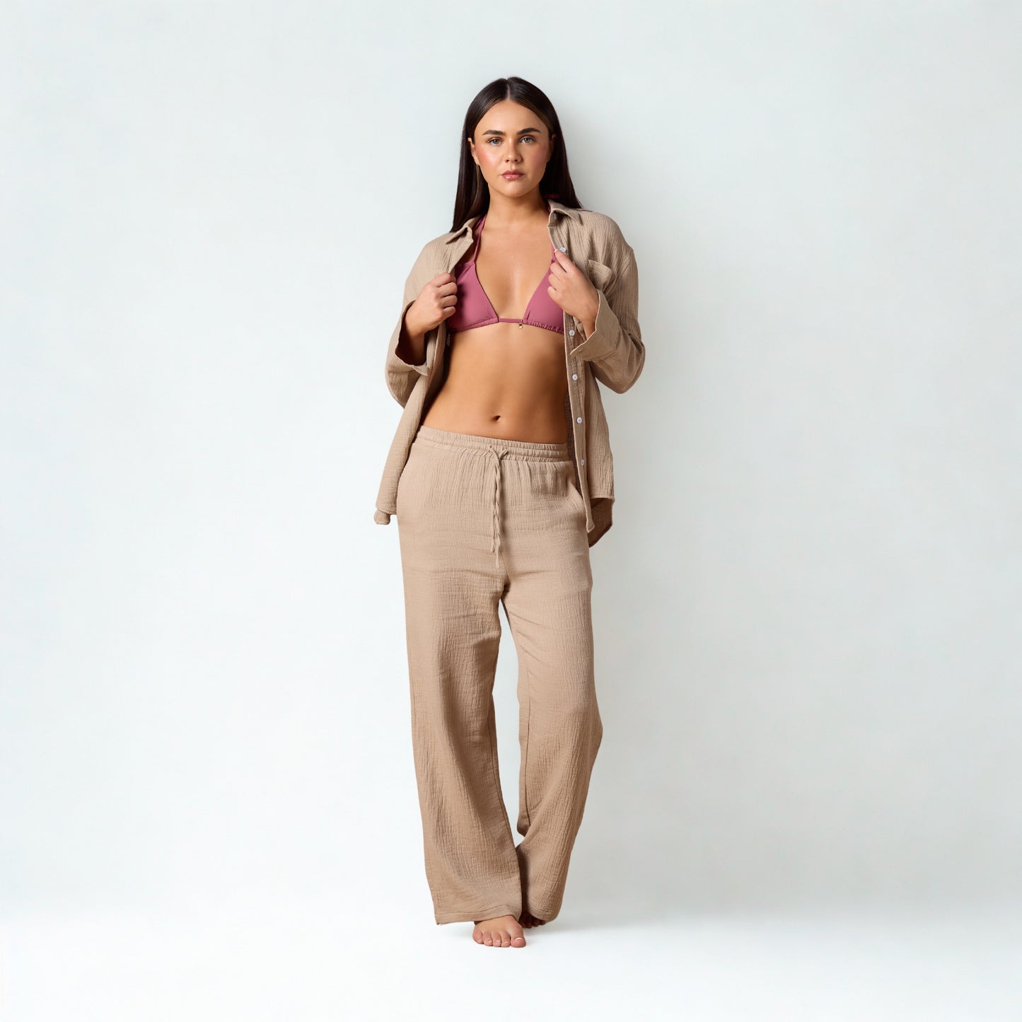 Cotton Sun Creased Trousers