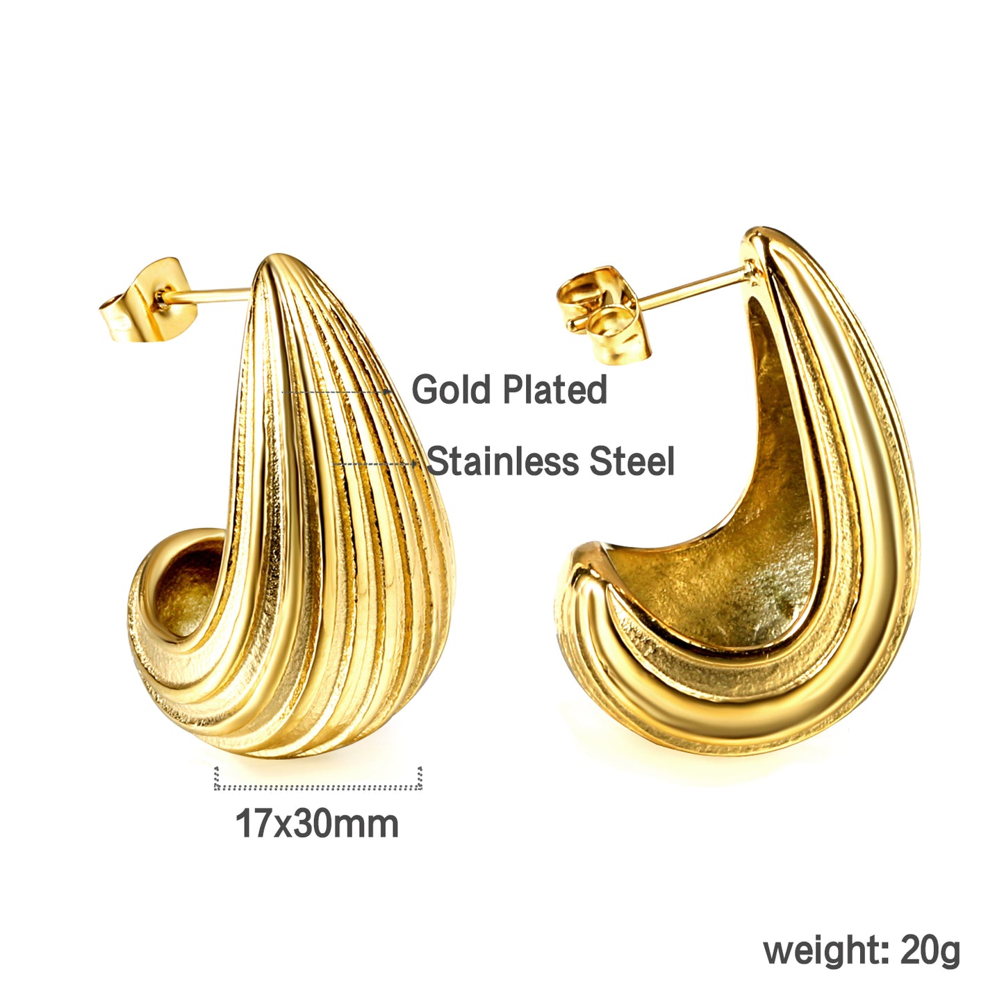 Golden Waves Earrings