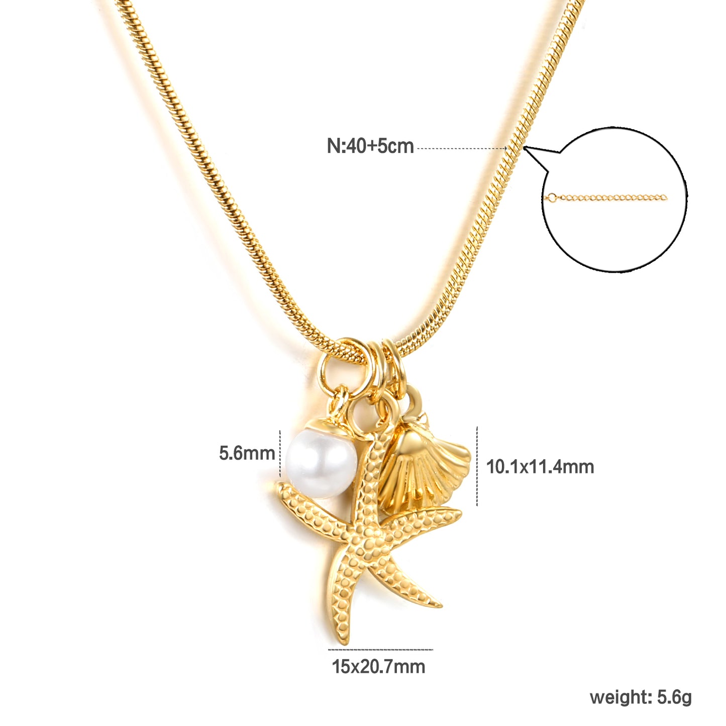 Ocean Paradise Gold Necklace