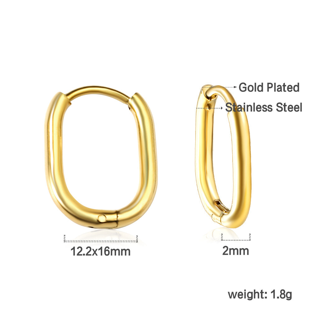 Ovaluxe Gold Hoops