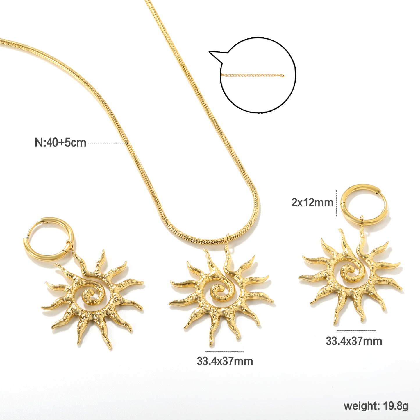 Soleil Gold Jewellery Set