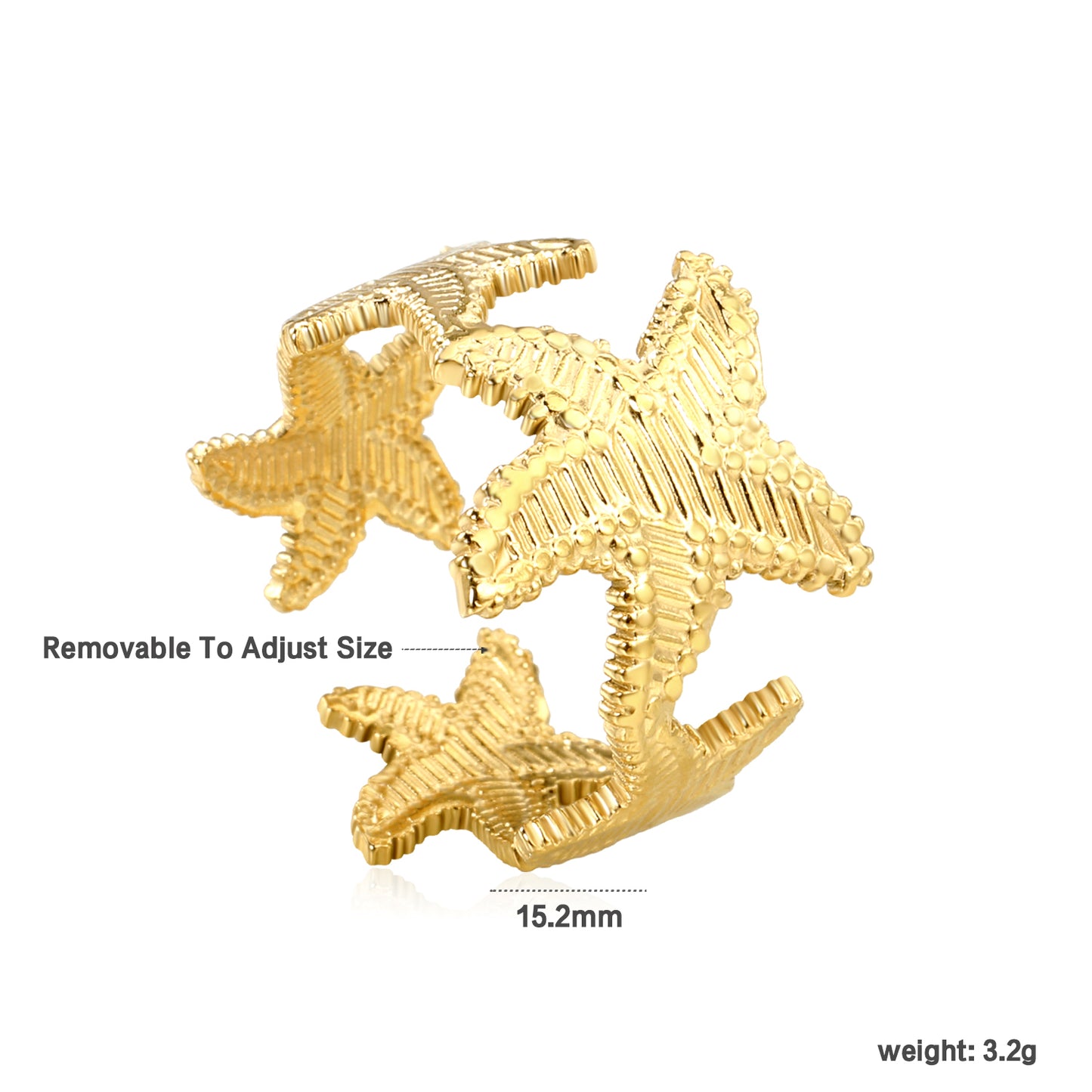 Starfish Gold Ring