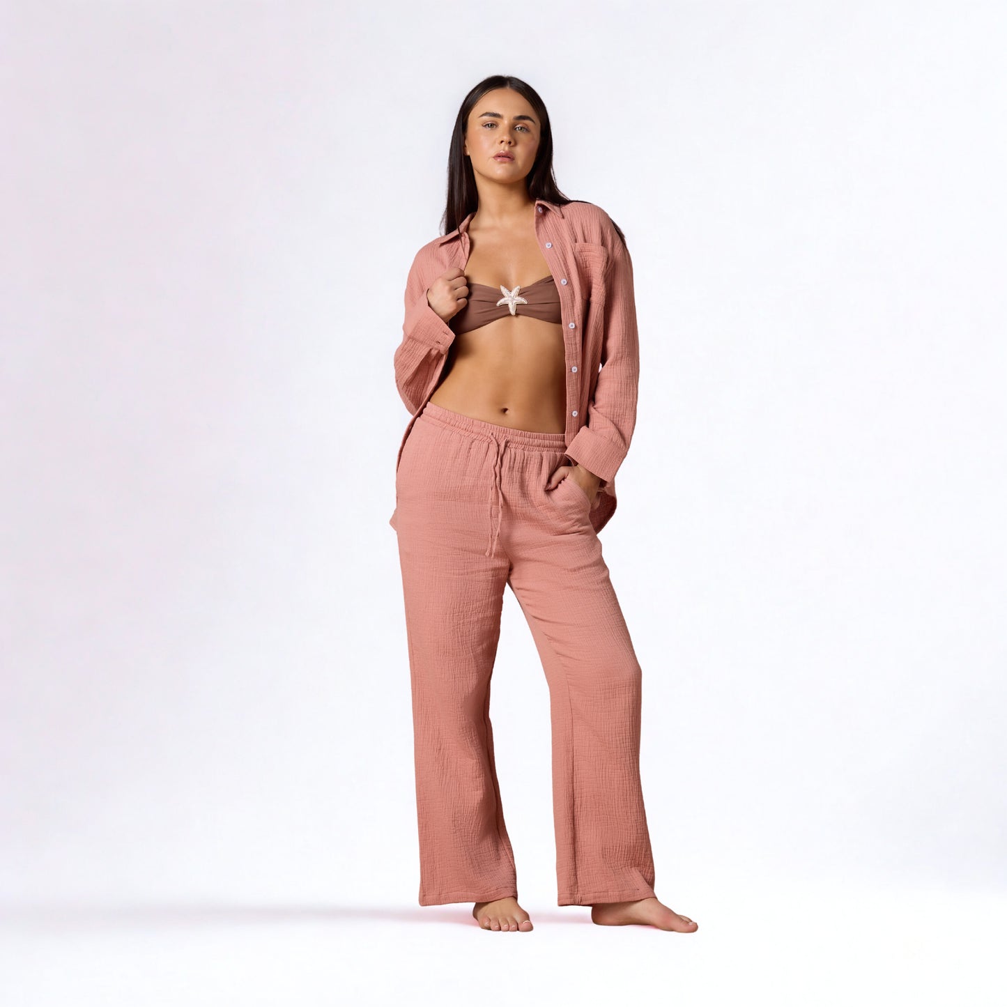 Cotton Sun Creased Trousers