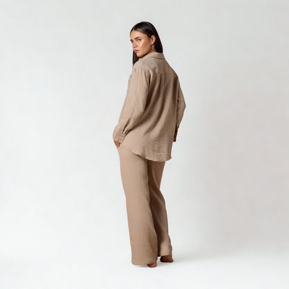 Cotton Sun Creased Trousers