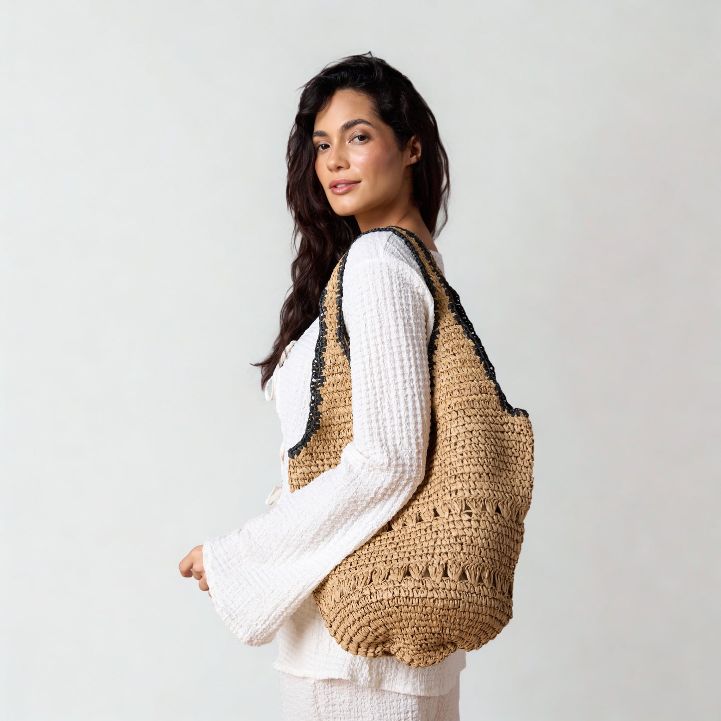 Rose Shoulder Beach Bag