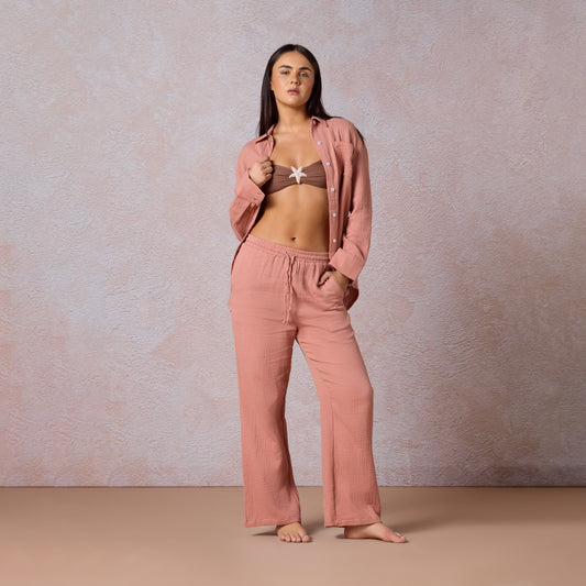 Cotton Sun Creased Trousers