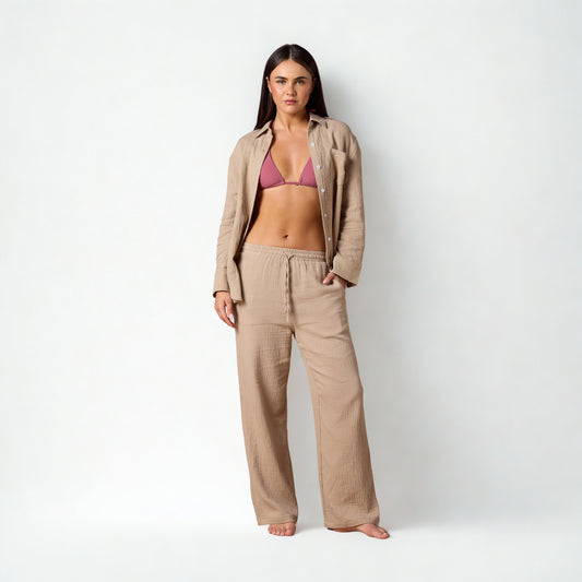 Cotton Sun Creased Trousers