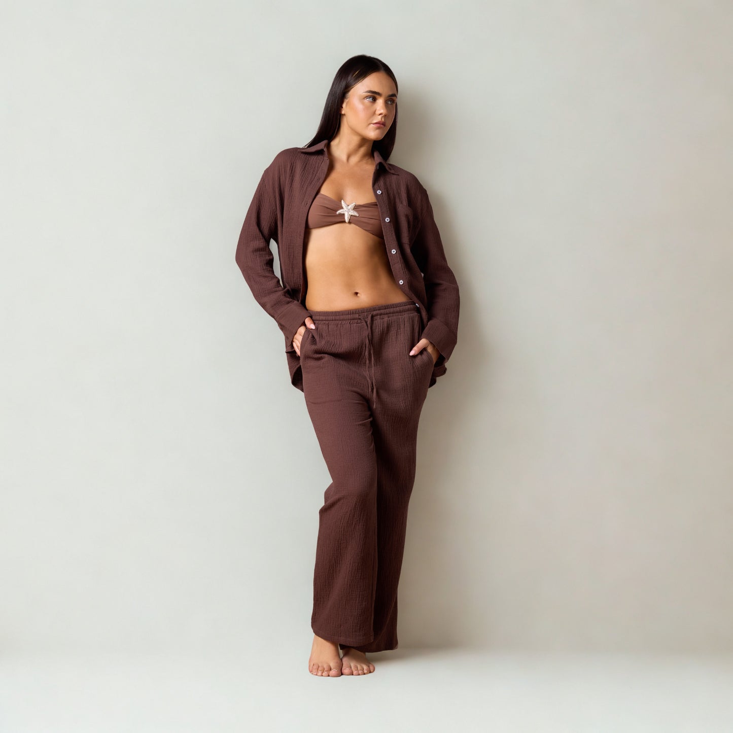 Cotton Sun Creased Trousers