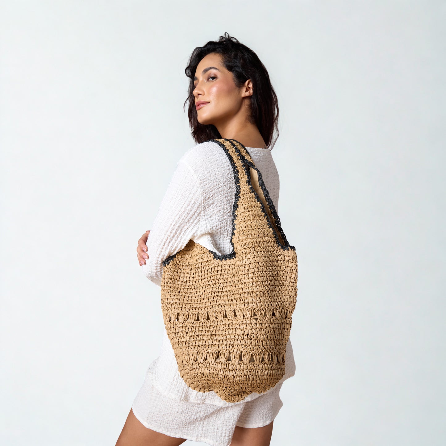 Rose Shoulder Beach Bag