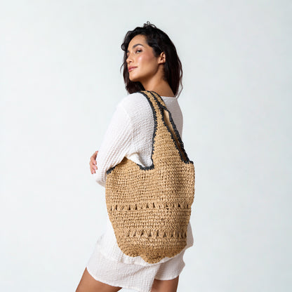 Rose Shoulder Beach Bag