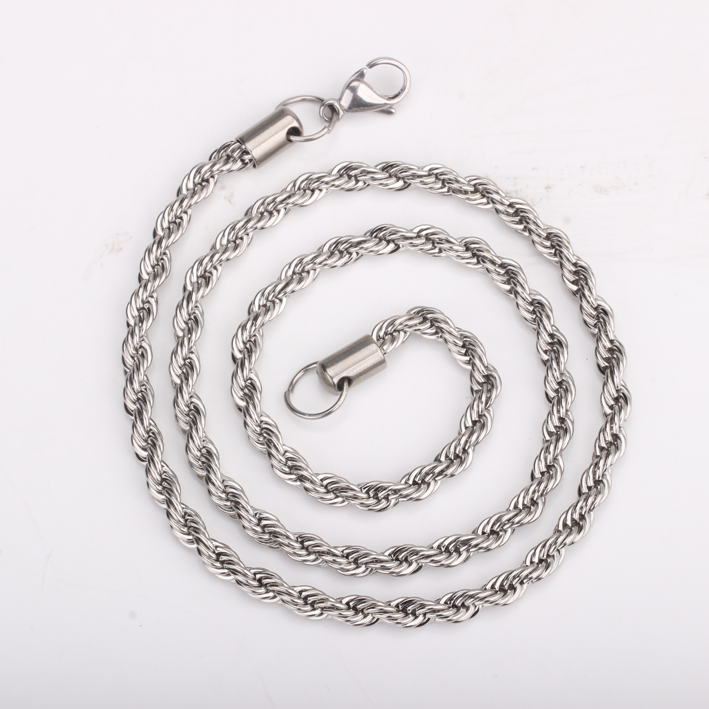 Aria Silver Rope Chain Necklace