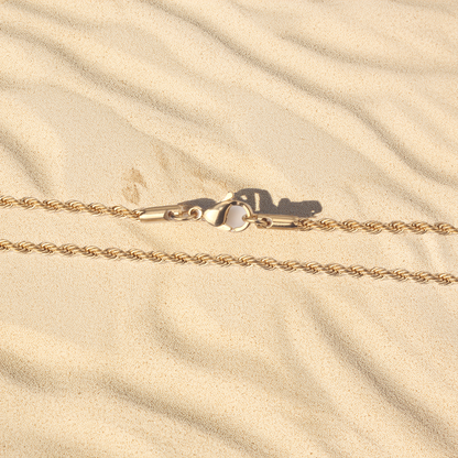 Aria Gold Rope Chain Necklace