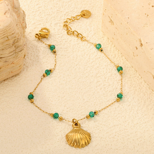 Emerald Tide Gold Bracelet