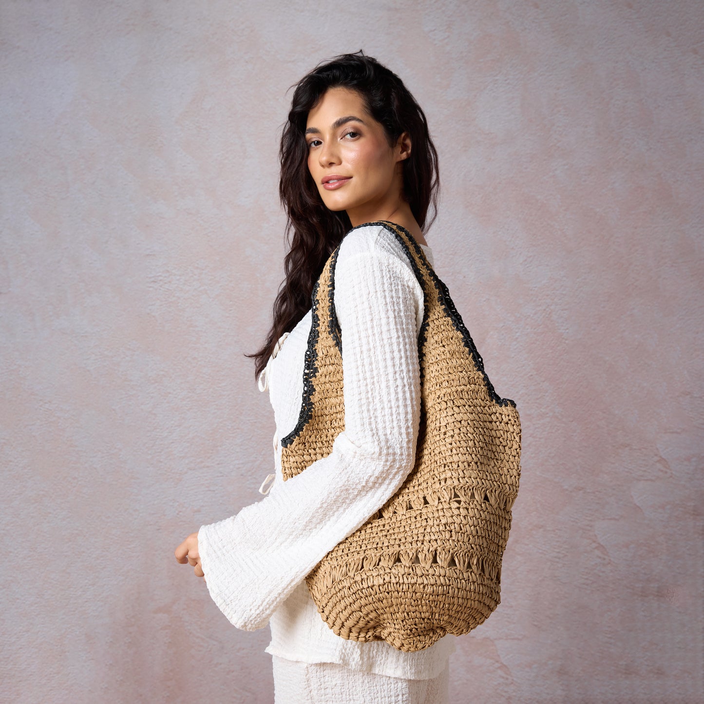 Rose Shoulder Beach Bag