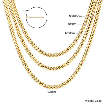 Gold Eternal Chain Necklace