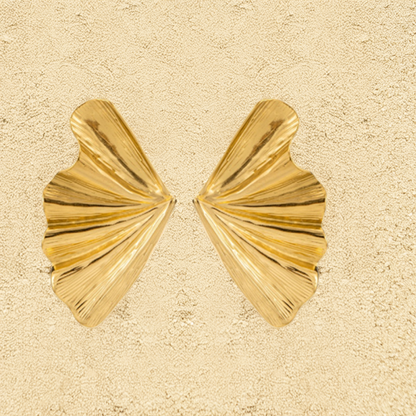 Gold Petal Earrings