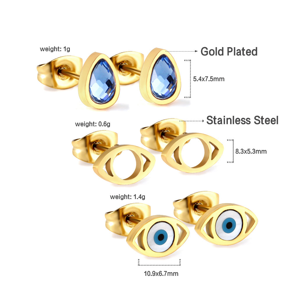 Evil Eye Stud Multipack Earrings
