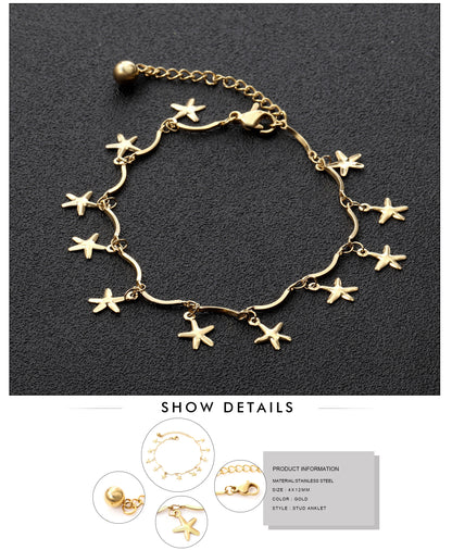 Starfish Gold Anklet