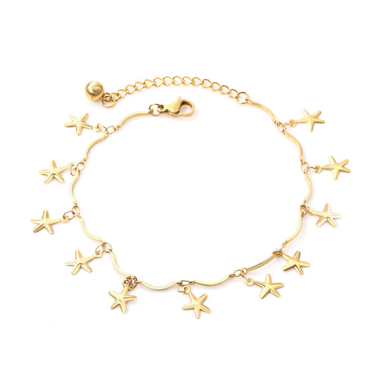 Starfish Gold Anklet