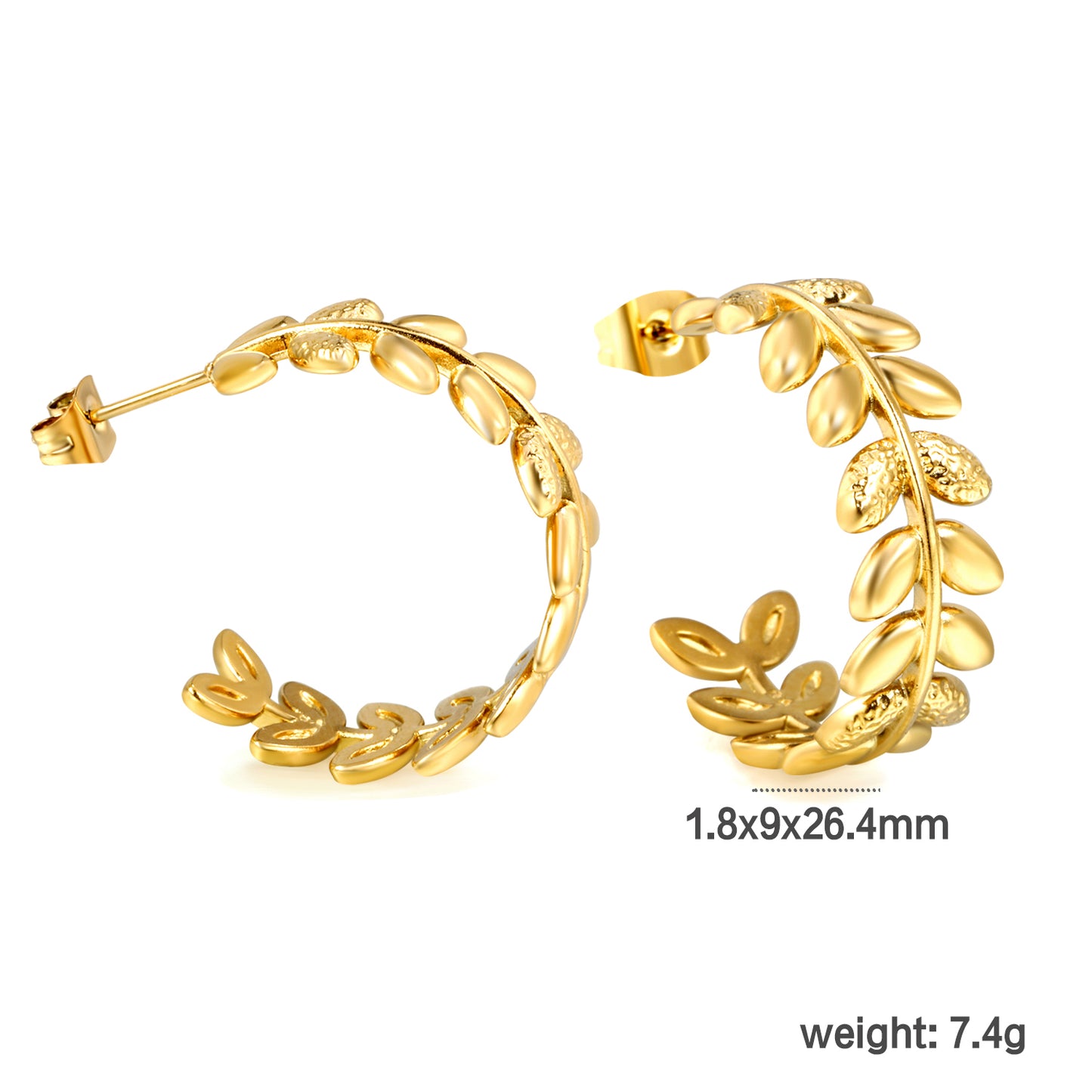 Laurel Gold Hoops