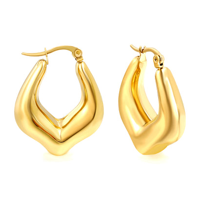 Luna Drop Gold Earrings