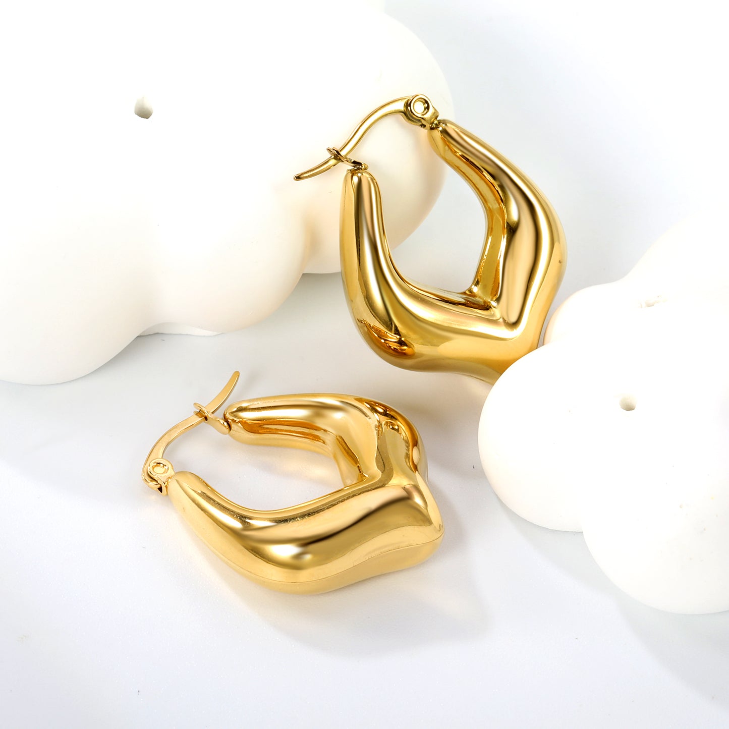 Luna Drop Gold Earrings