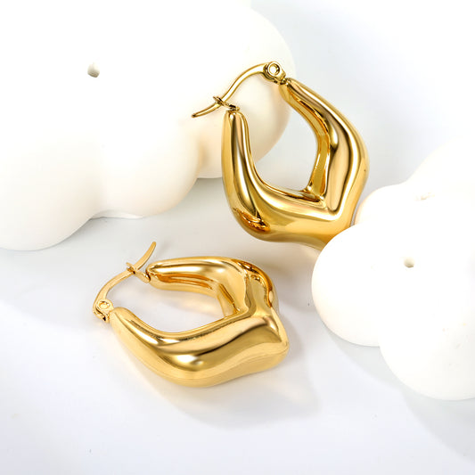 Luna Drop Gold Earrings