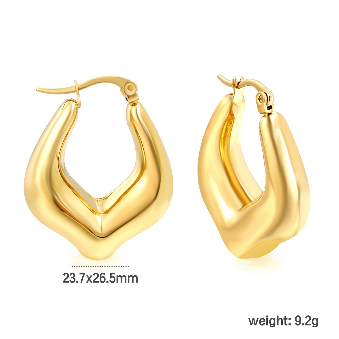 Luna Drop Gold Earrings