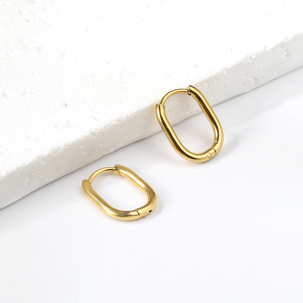 Ovaluxe Gold Hoops
