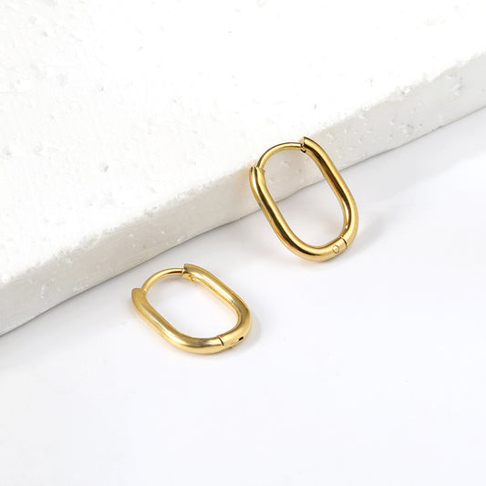 Ovaluxe Gold Hoops