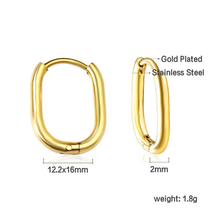 Ovaluxe Gold Hoops