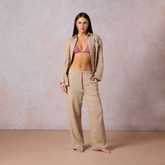 Cotton Sun Creased Trousers