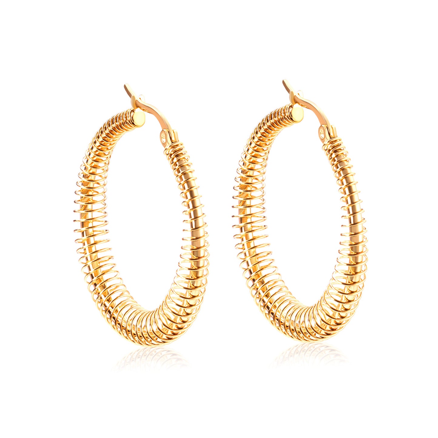 Spiral Luxe Gold Hoops