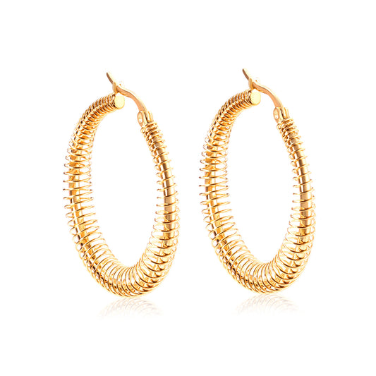 Spiral Luxe Gold Hoops