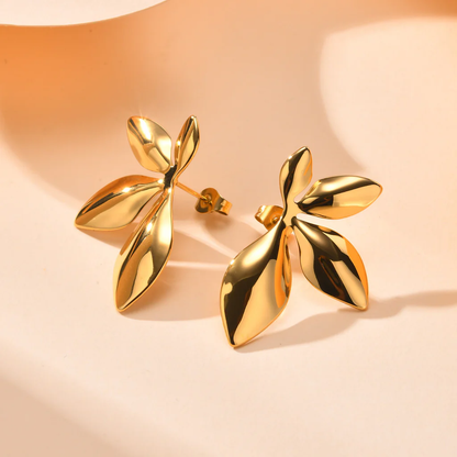 Sunlit Petal Gold Earrings