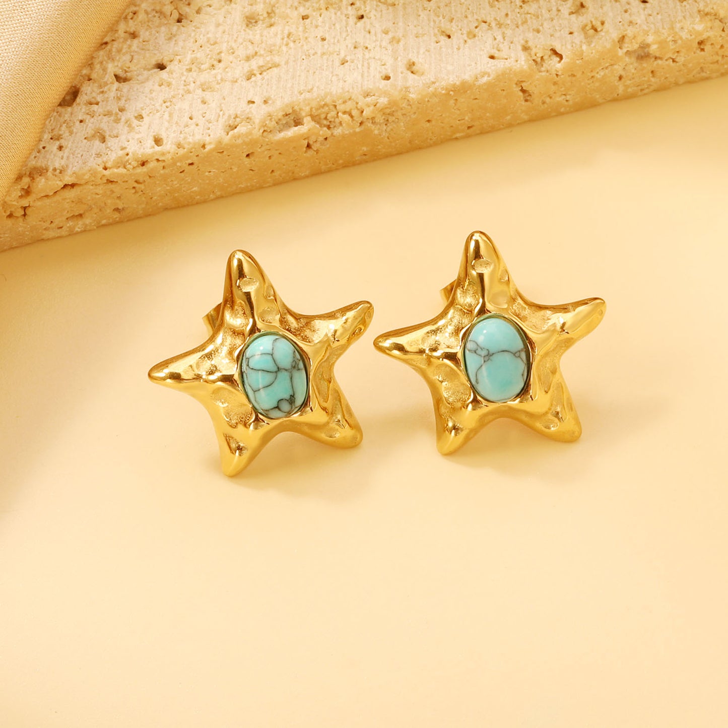 Turquoise Starfish Earrings