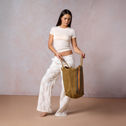 Alice Multi Striped Beach Tote Bag