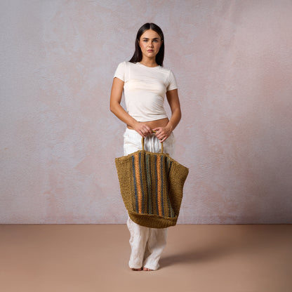 Alice Multi Striped Beach Tote Bag