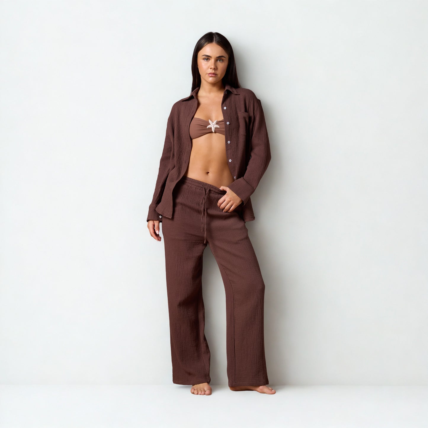 Cotton Sun Creased Trousers