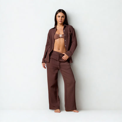 Cotton Sun Creased Trousers